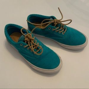 Sperry blue corduroy shoes